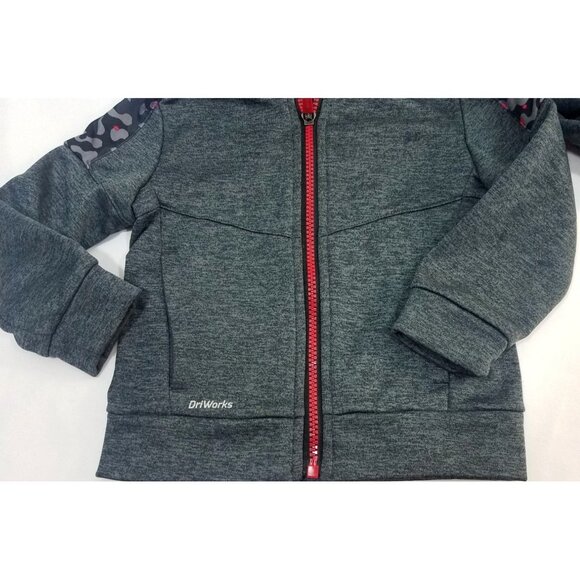 Athletic Works Toddler Tracksuit Gray Red Camo 24 mos DigiCamo Pants Jacket Hood - Picture 7 of 15